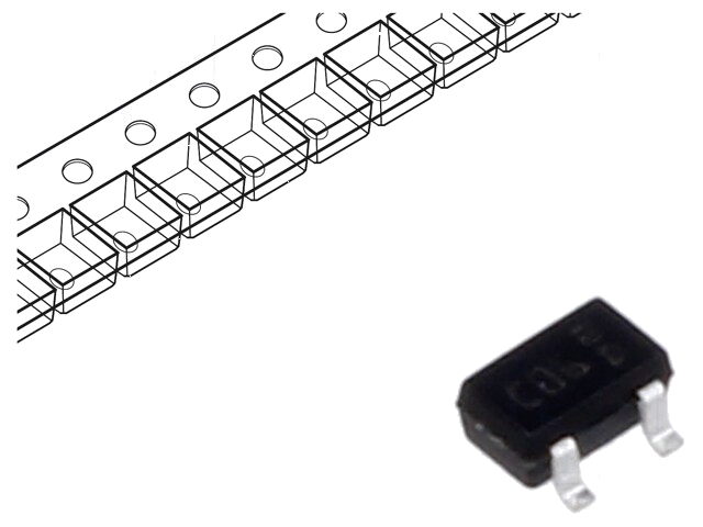 Diode: TVS netwerk; 38V; 3A; 170W; tweerichtings-,dubbel; rol,band Diode: TVS netwerk; 38V; 3A; 170W; tweerichtings-,dubbel; rol,band